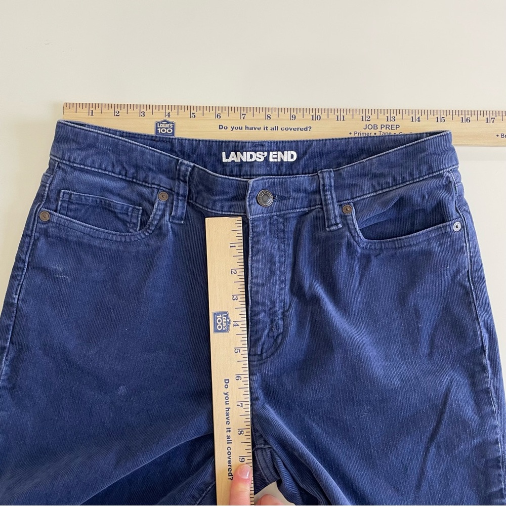 Lands' End Women’s Blue Corduroy Mid Rise Straight-Leg Pants, size 10 - Picture 10 of 14